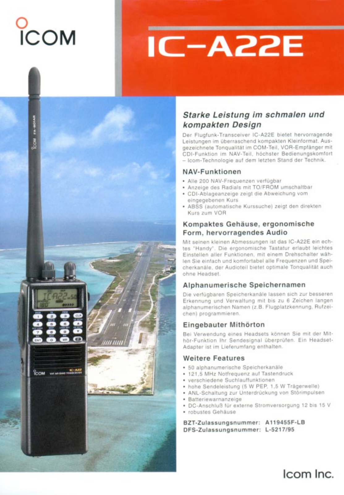 Icom IC-A22E User Manual