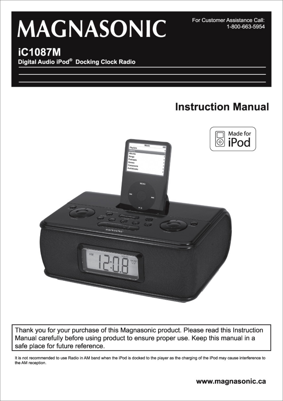 Magnasonic iC1087M User Manual