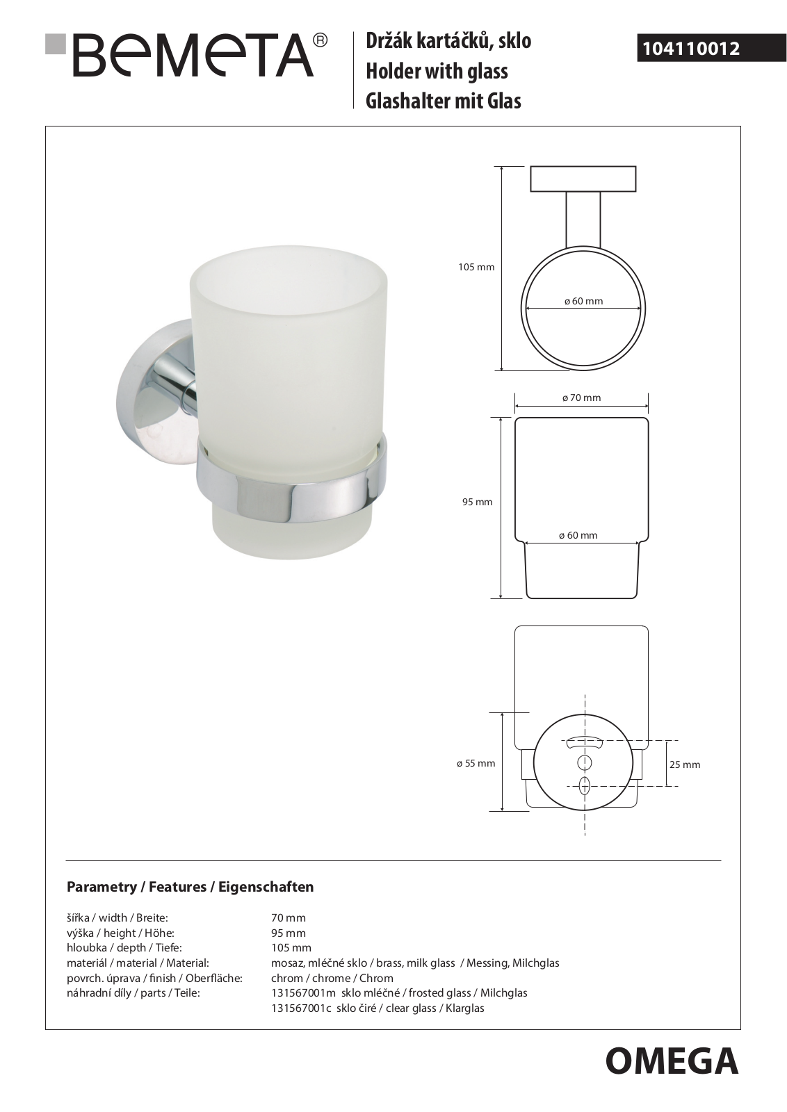 Bemeta Omega 104110012 User guide