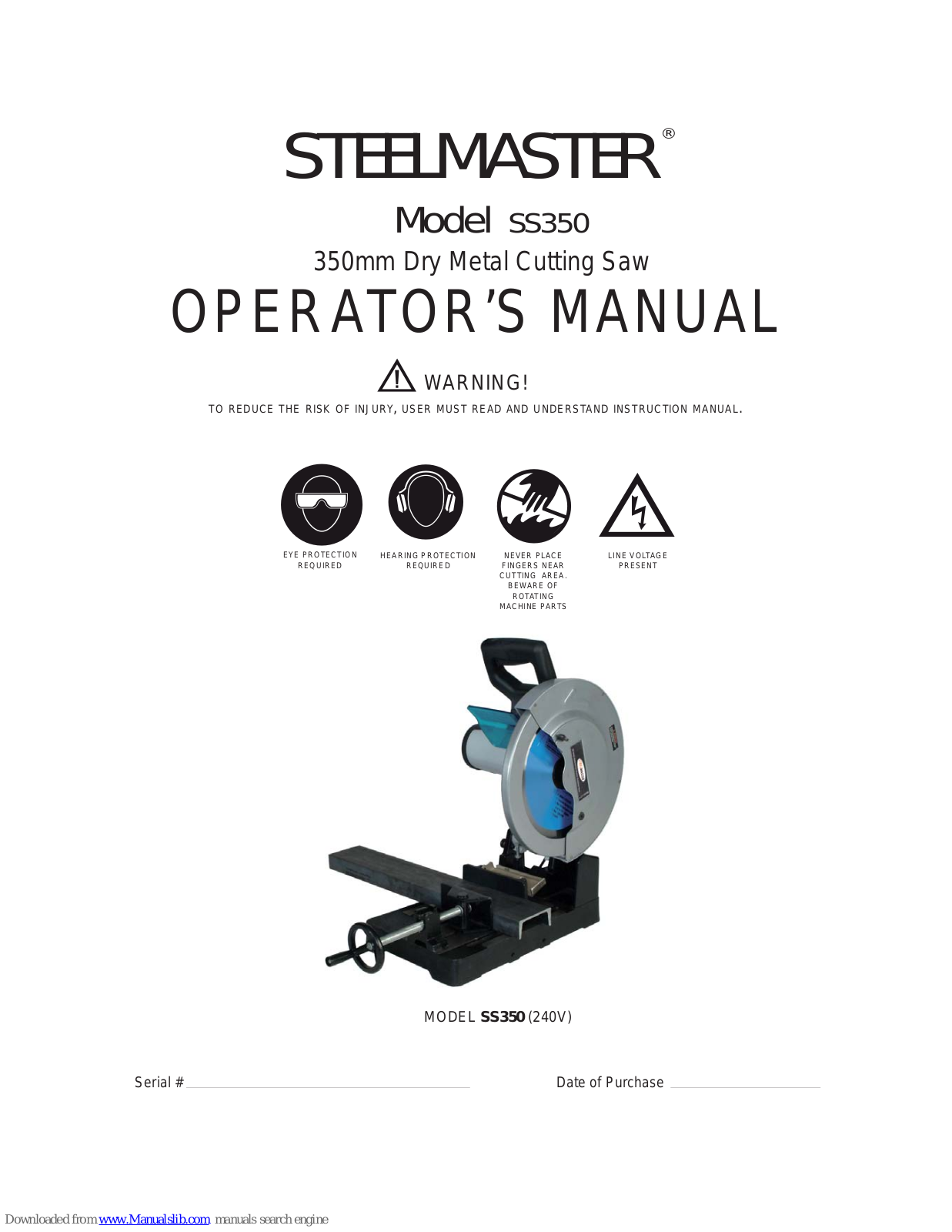 Steelmaster SS350 Operator's Manual