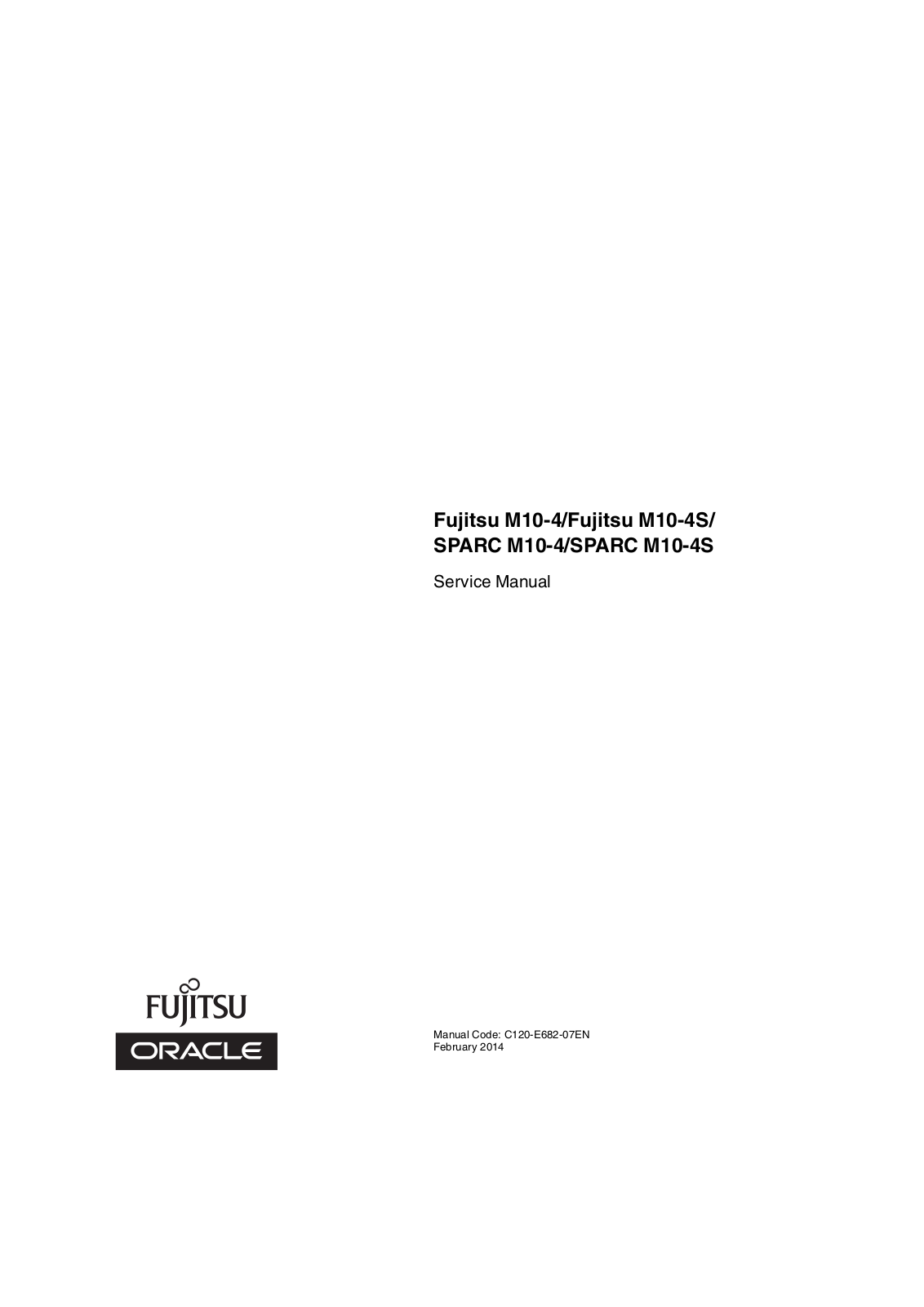 Fujitsu SPARC M10-4, SPARC M10-4S Service Manual