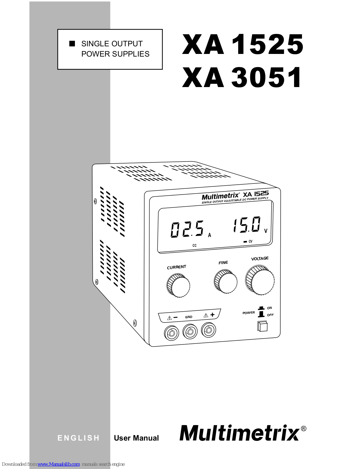 Multimetrix XA 1525, XA 3051 User Manual