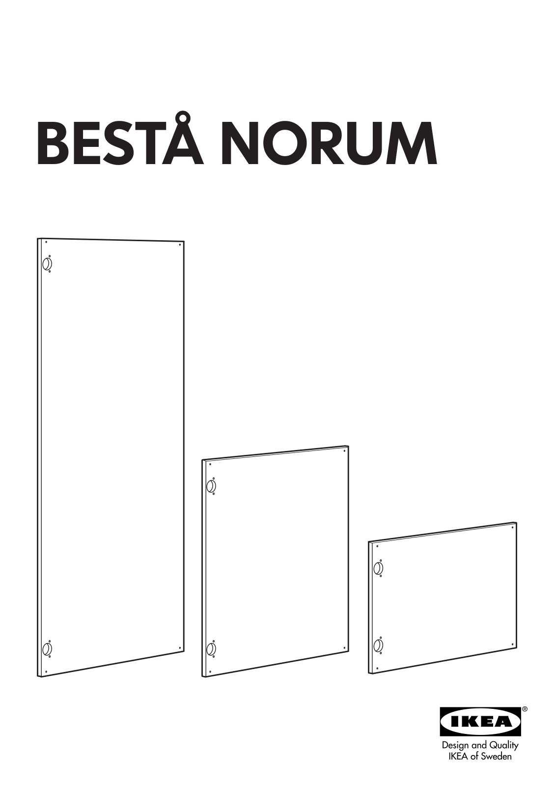 IKEA BESTÃ NORUM DOOR 24X15 Assembly Instruction