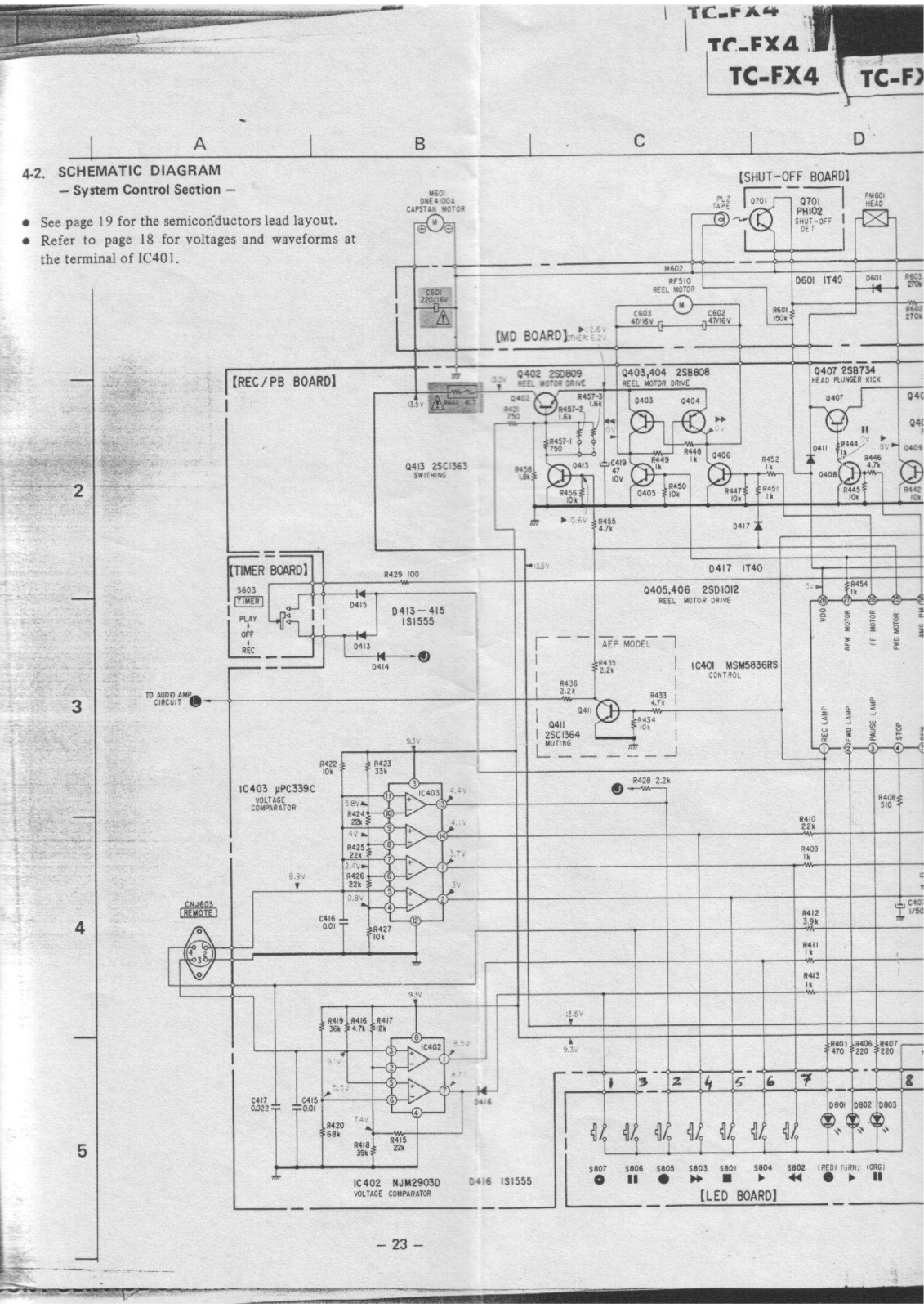 Sony TCFX-4 Schematic