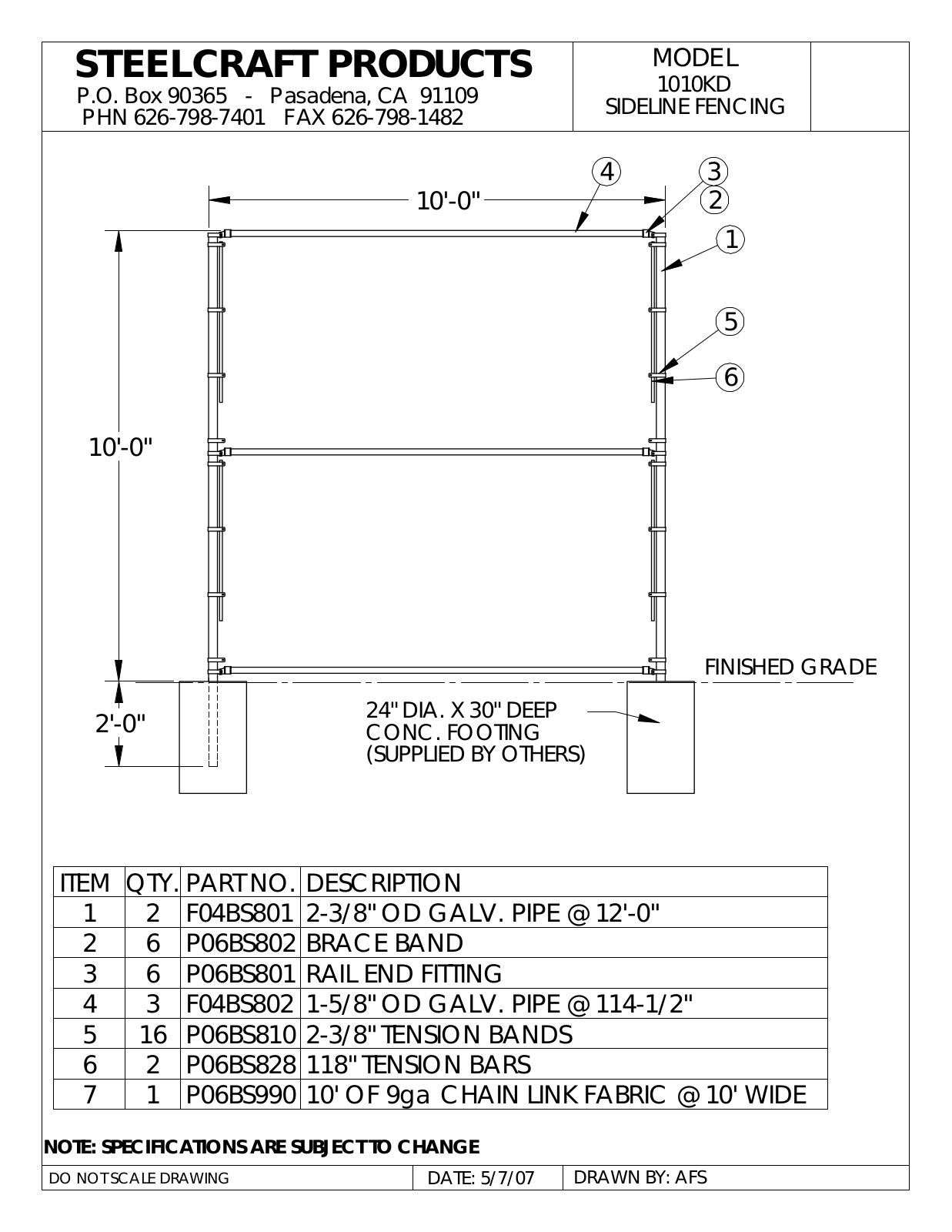 LA STEELCRAFT 1010KD User Manual