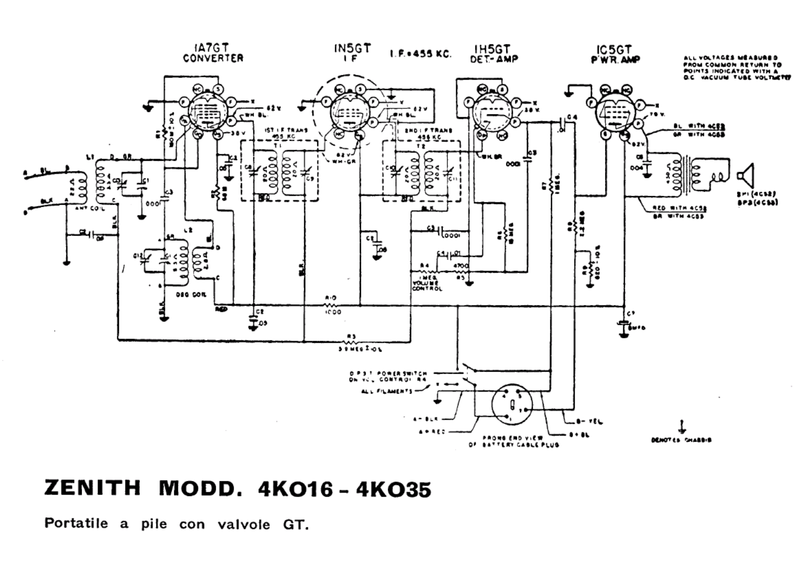 Zenith 4k016, 4k035 schematic