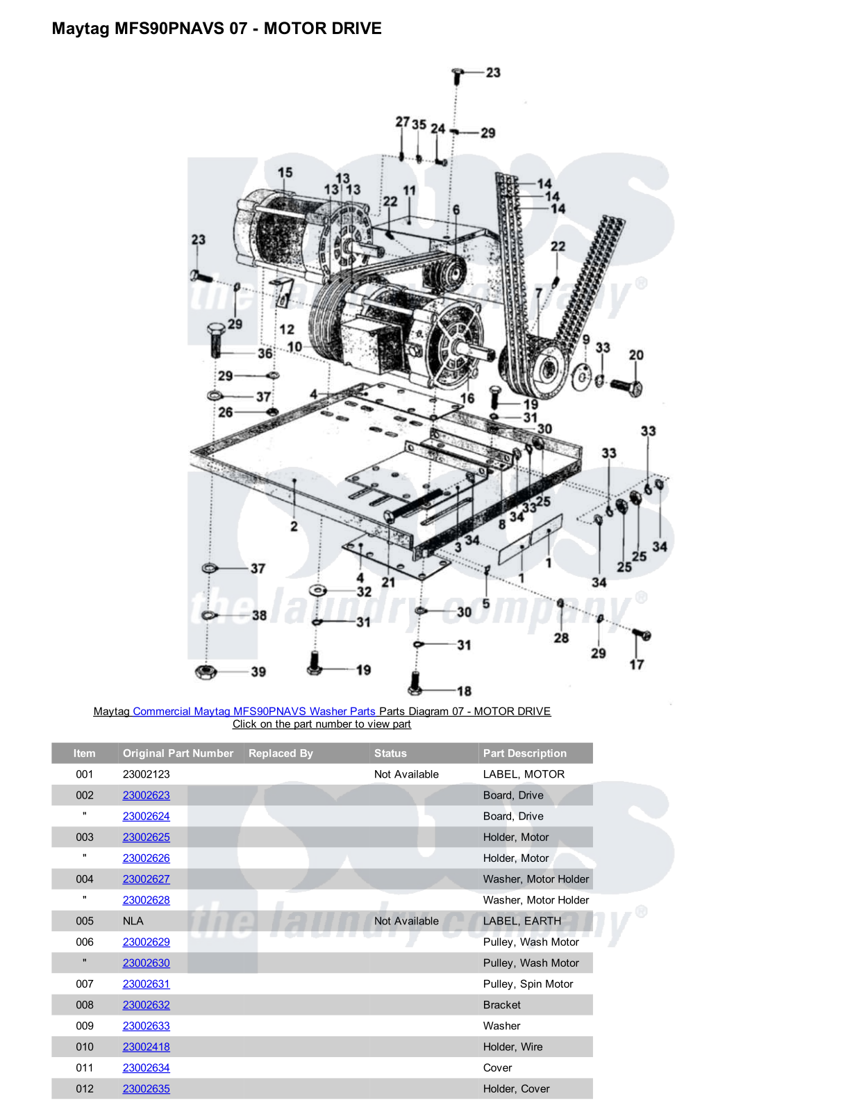 Maytag MFS90PNAVS Parts Diagram