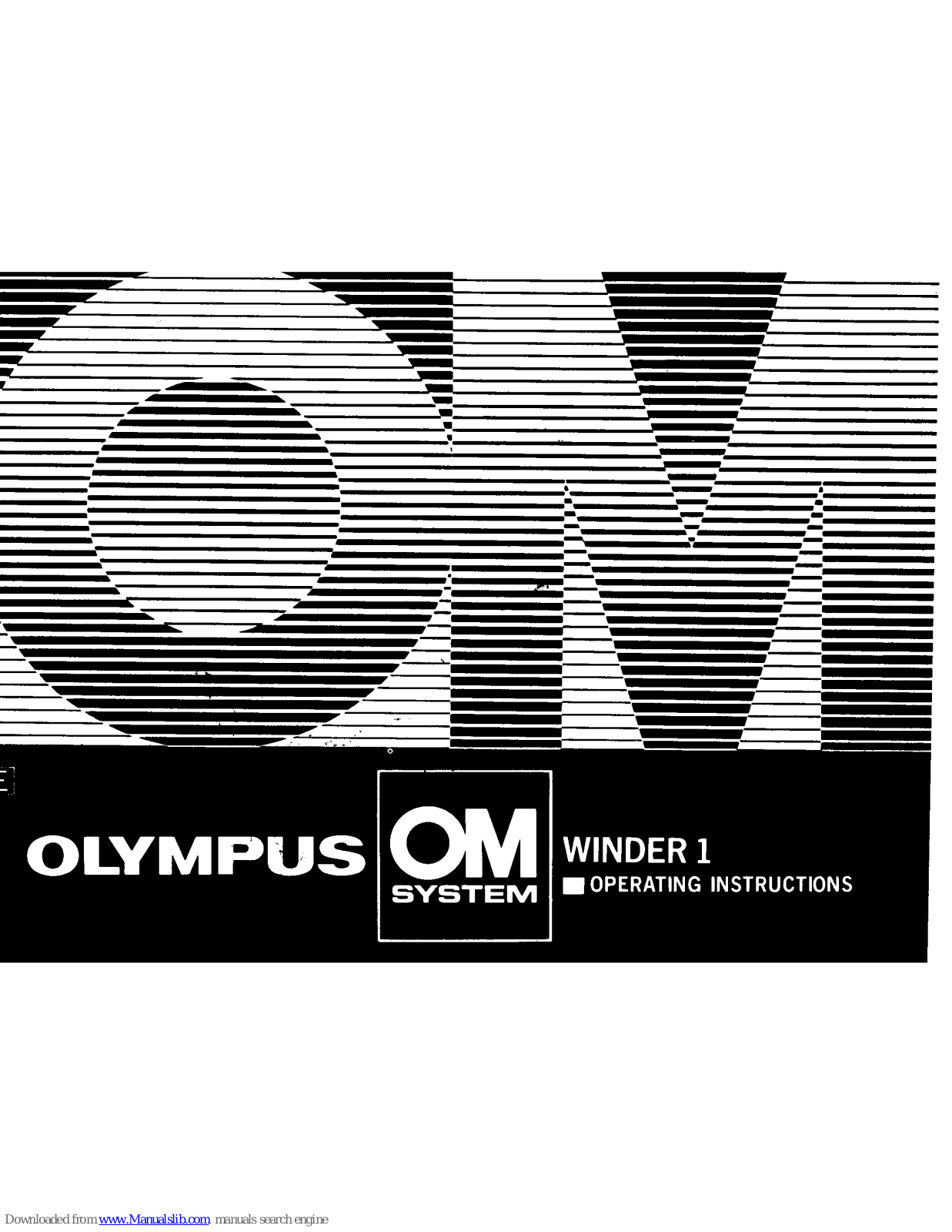 Olympus WINDER OM-1, WINDER OM-2 Operating Instructions Manual