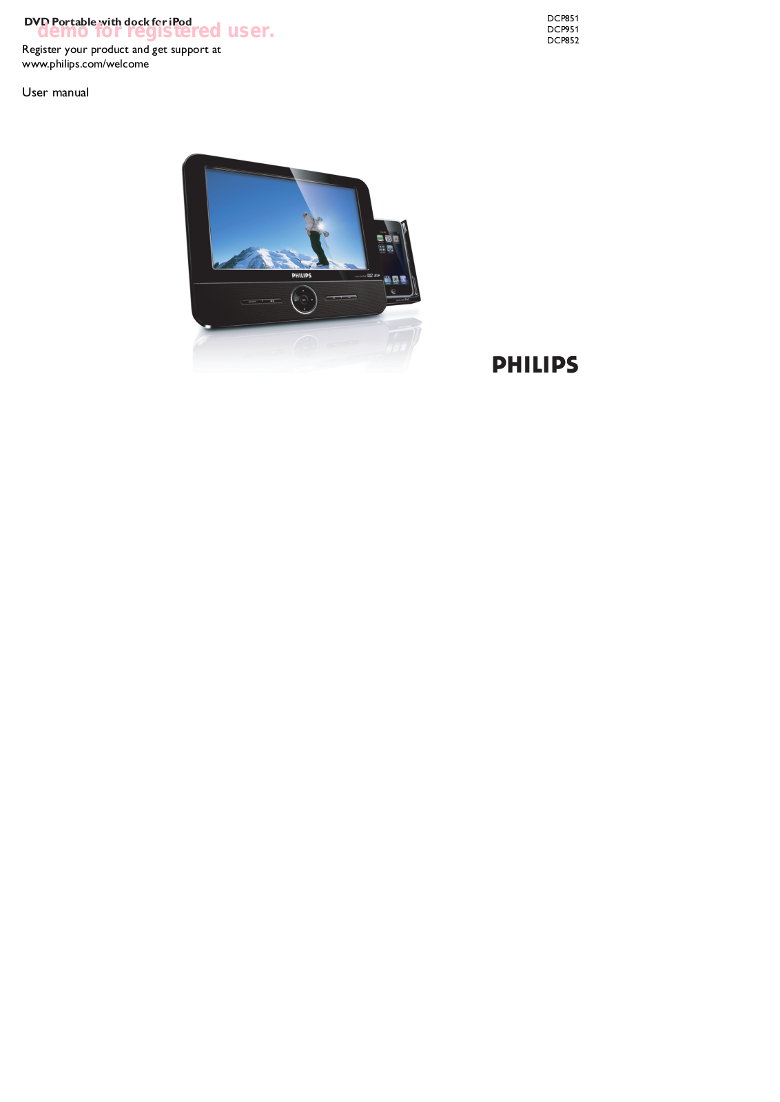 Philips DCP951/05 User Manual