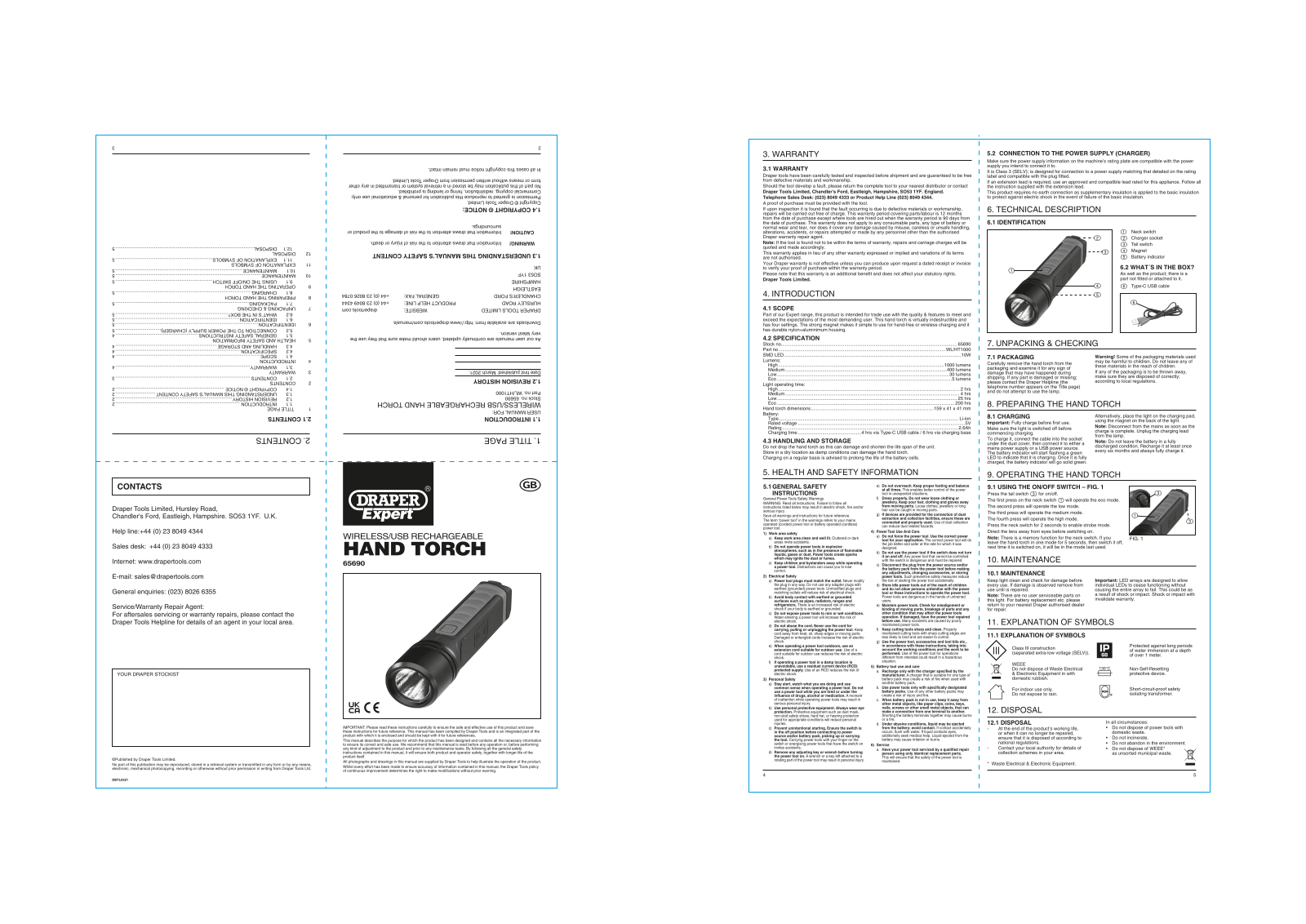 Draper Tools 65690 Instructions - ManualMachine.com
