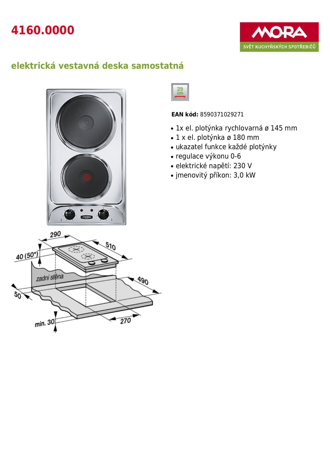 Mora VD 4160.0000 User Manual