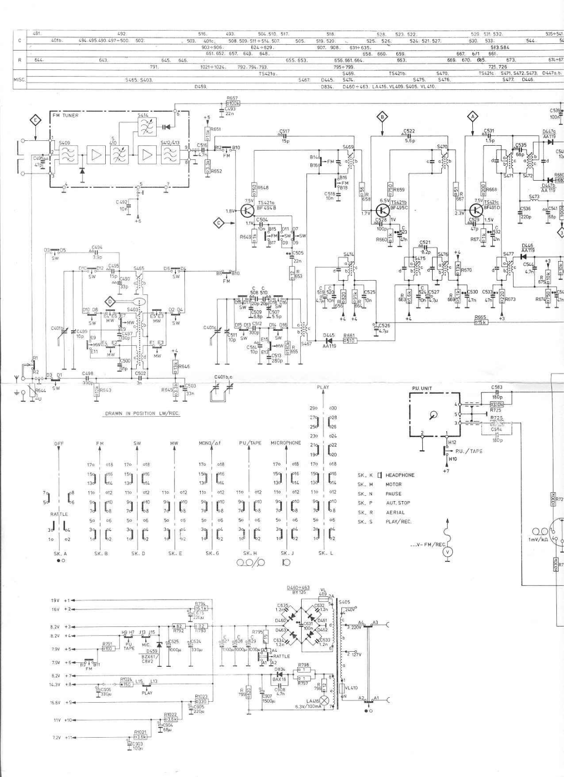 Grundig Schneider-940 Schematic