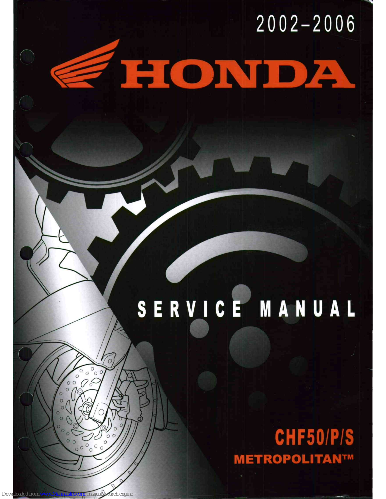 Honda CHF50, CHF50P, CHF50S Service Manual