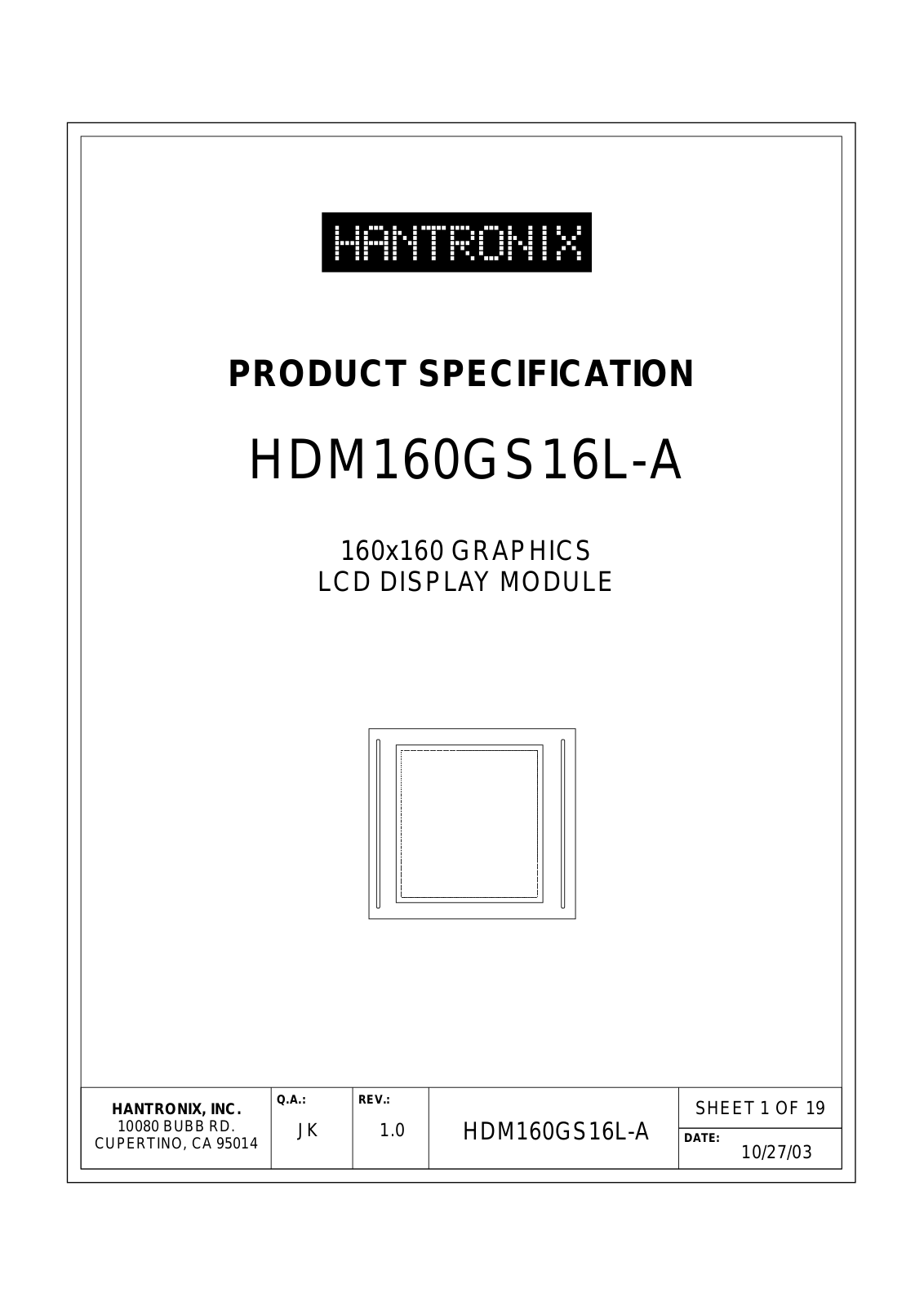 HANTRONIX HDM160GS16L-A Datasheet