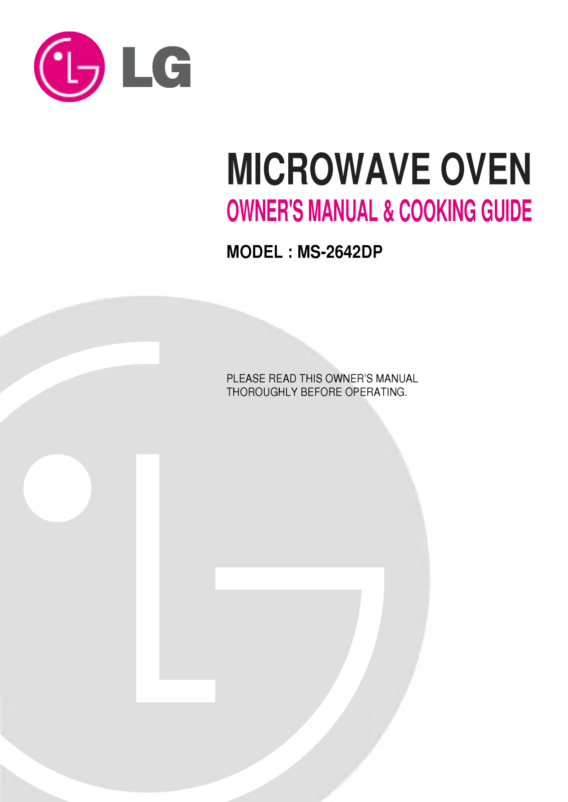 LG MS-2642DP Owner’s Manual