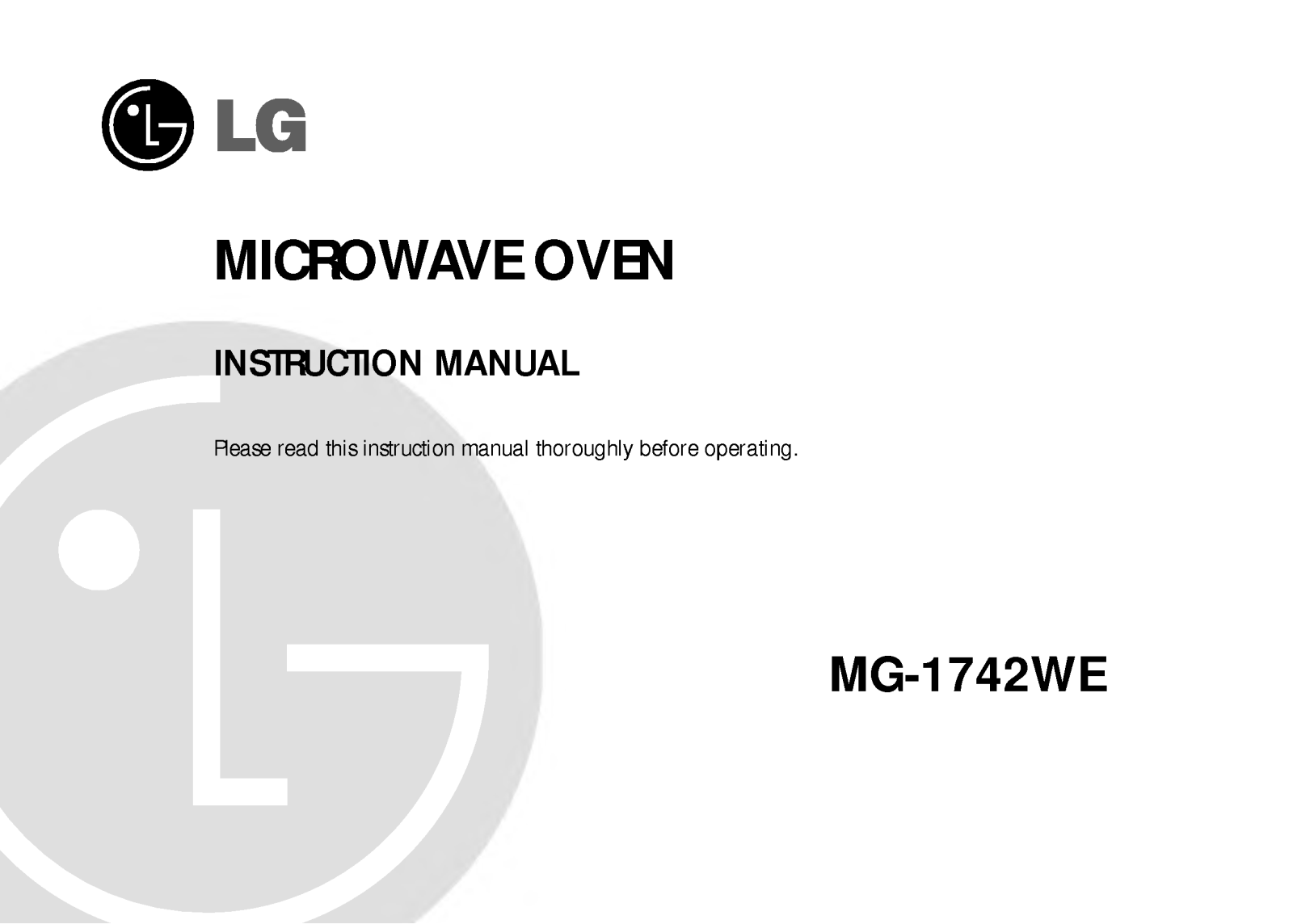 LG MG-1742WE User Manual