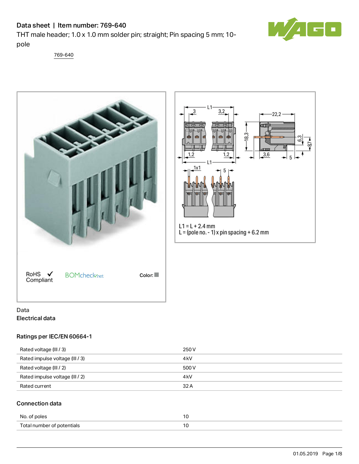 Wago 769-640 Data Sheet