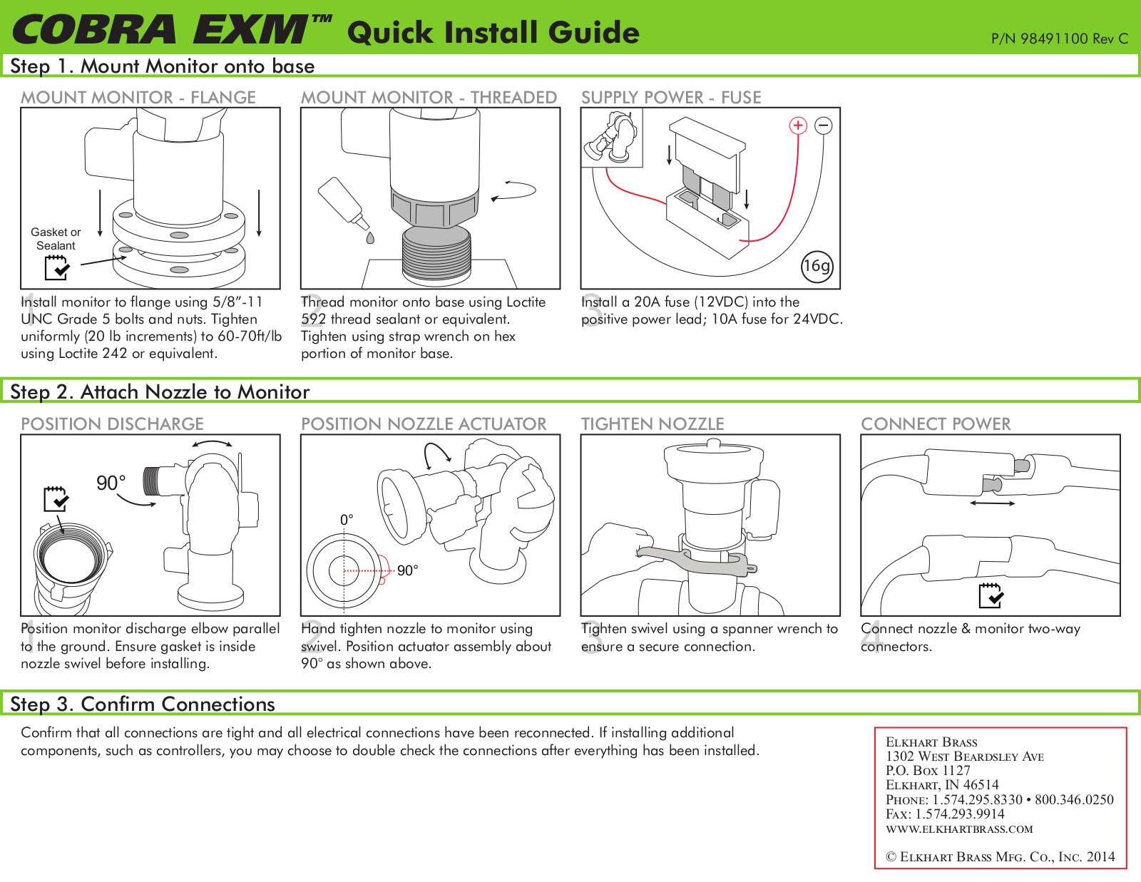 Elkhart Brass Cobra EXM Quick Install Guide