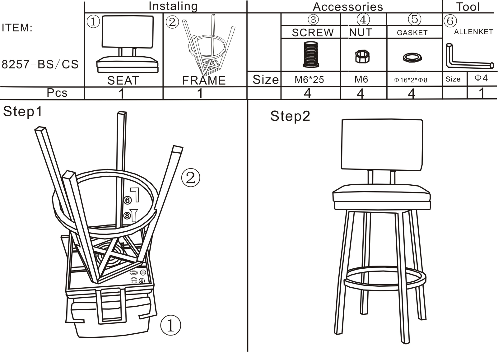 Armen Living LCBBBABSVB26 Assembly Guide - ManualMachine.com