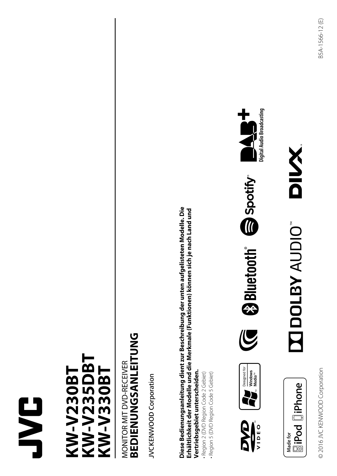 JVC KW-V230BT, KW-V235DBT, KW-V330BT Instruction Manual