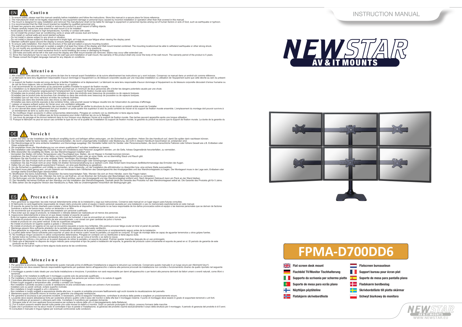 Newstar FPMA-D700DD6 User Manual