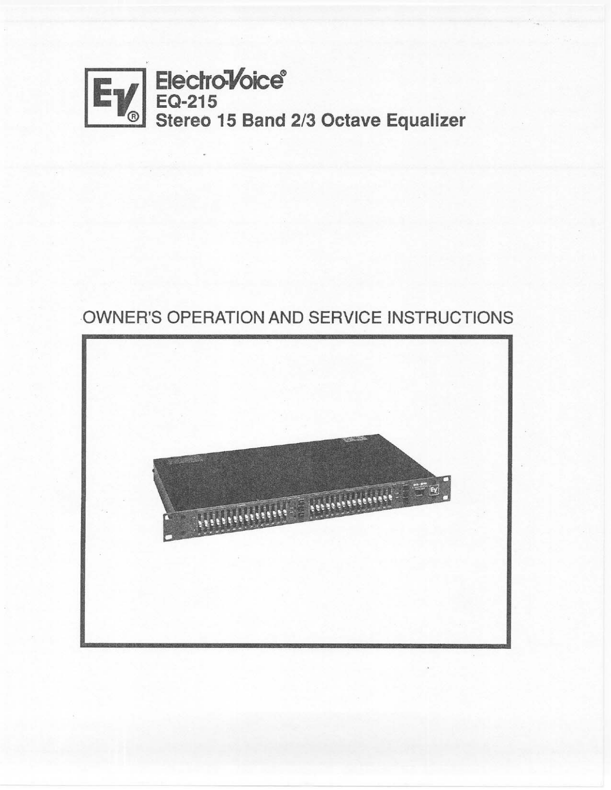 Electro-Voice EQ-215 User Manual