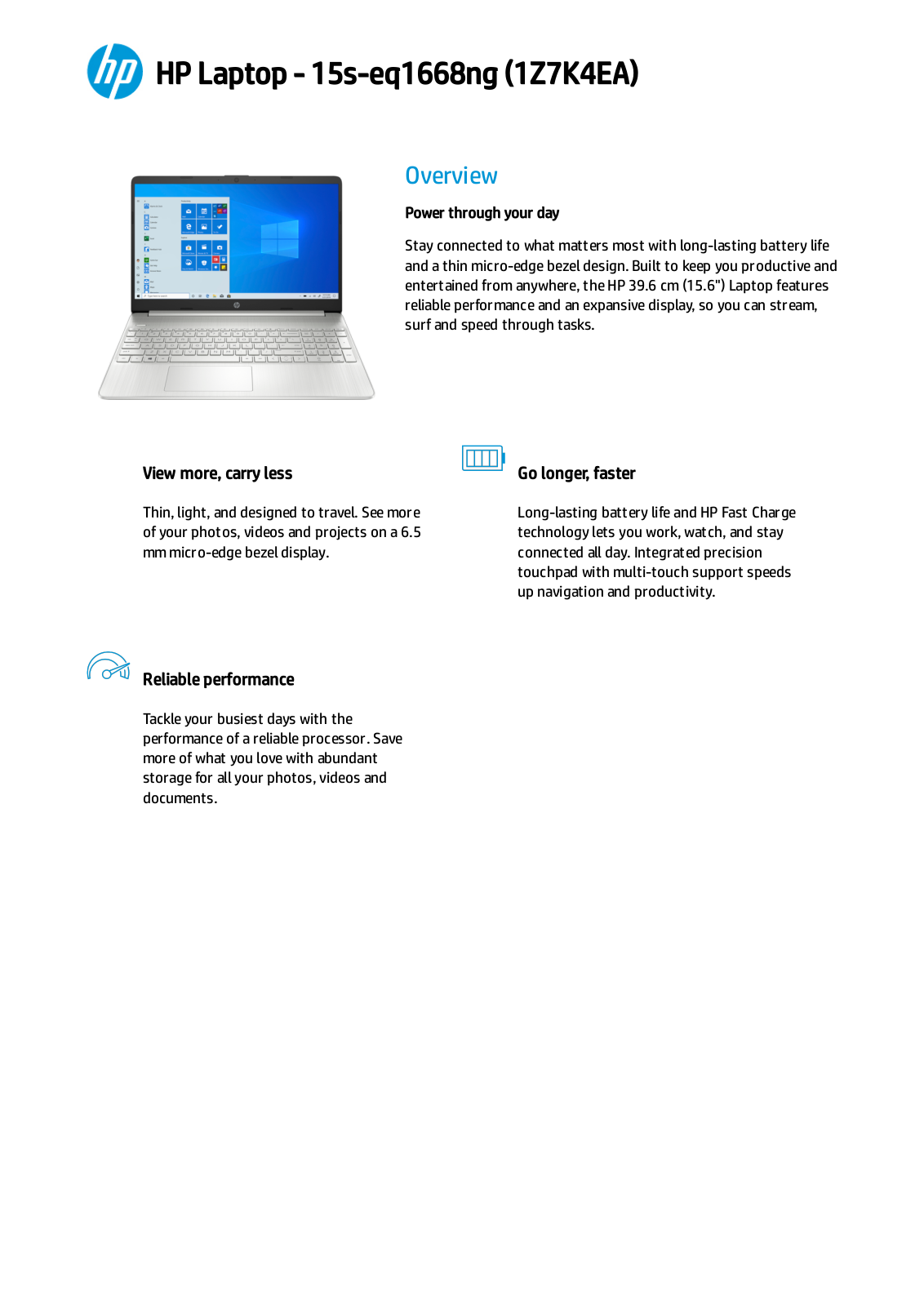 HP 15s-eq1668ng User Manual