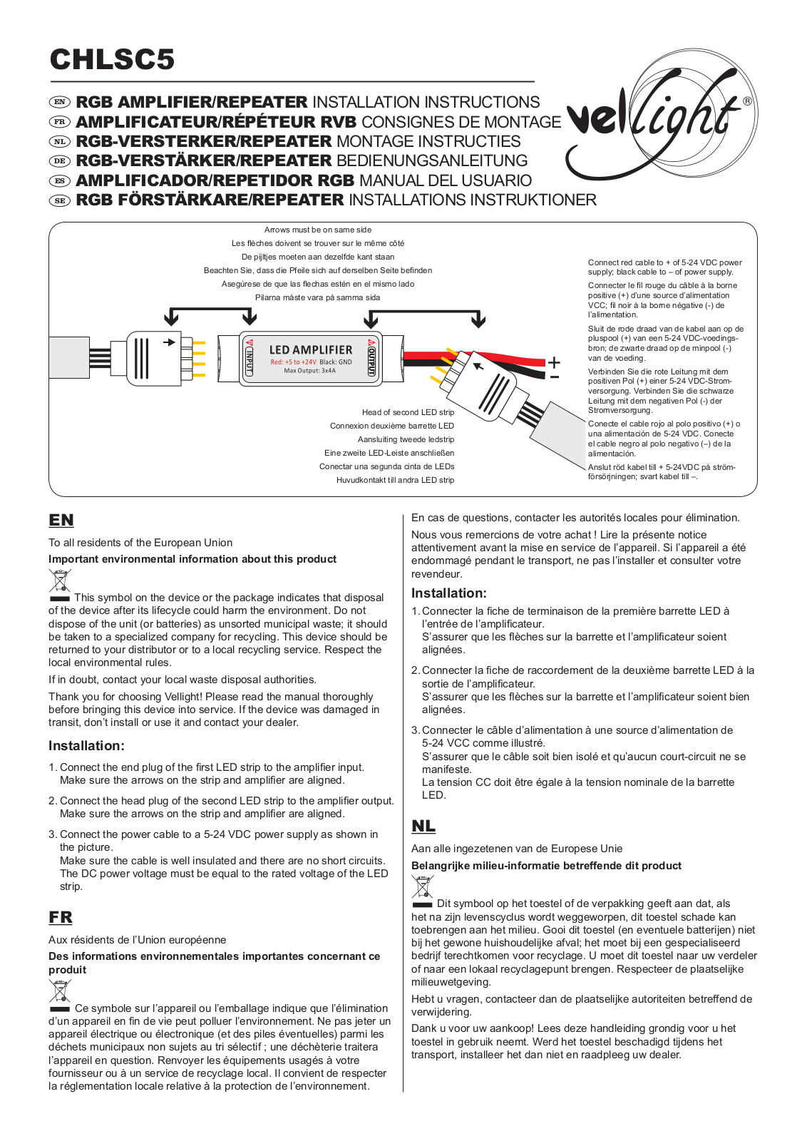 Velleman CHLSC5 User Manual