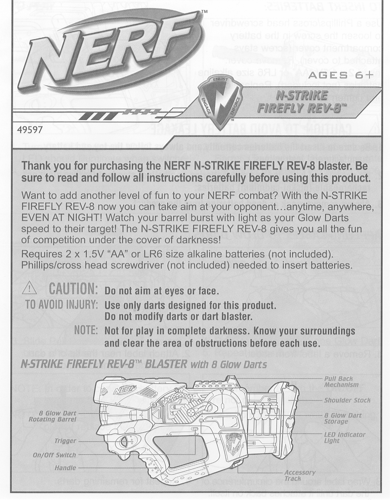 Hasbro N-Strike Firefly User Manual