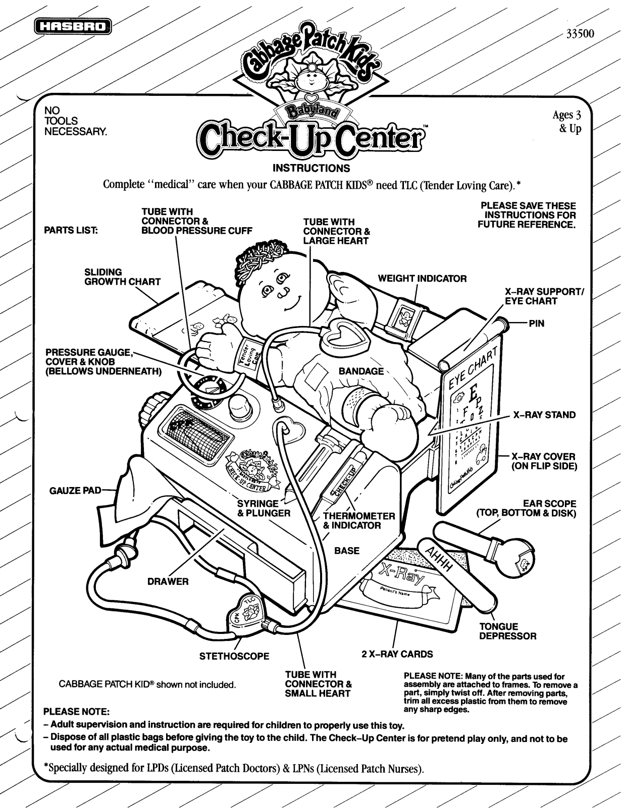 HASBRO Cabbage Patch Kids - Check-Up Center User Manual