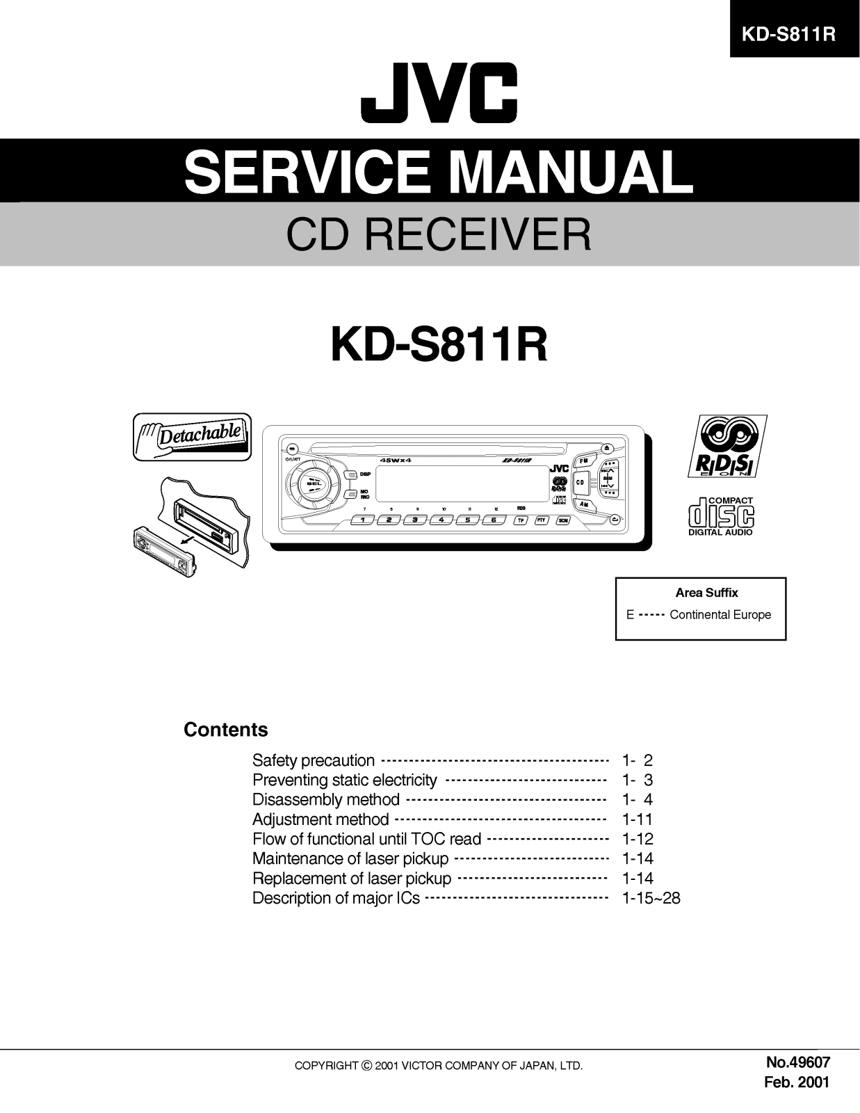 JVC KD-S811R User Manual