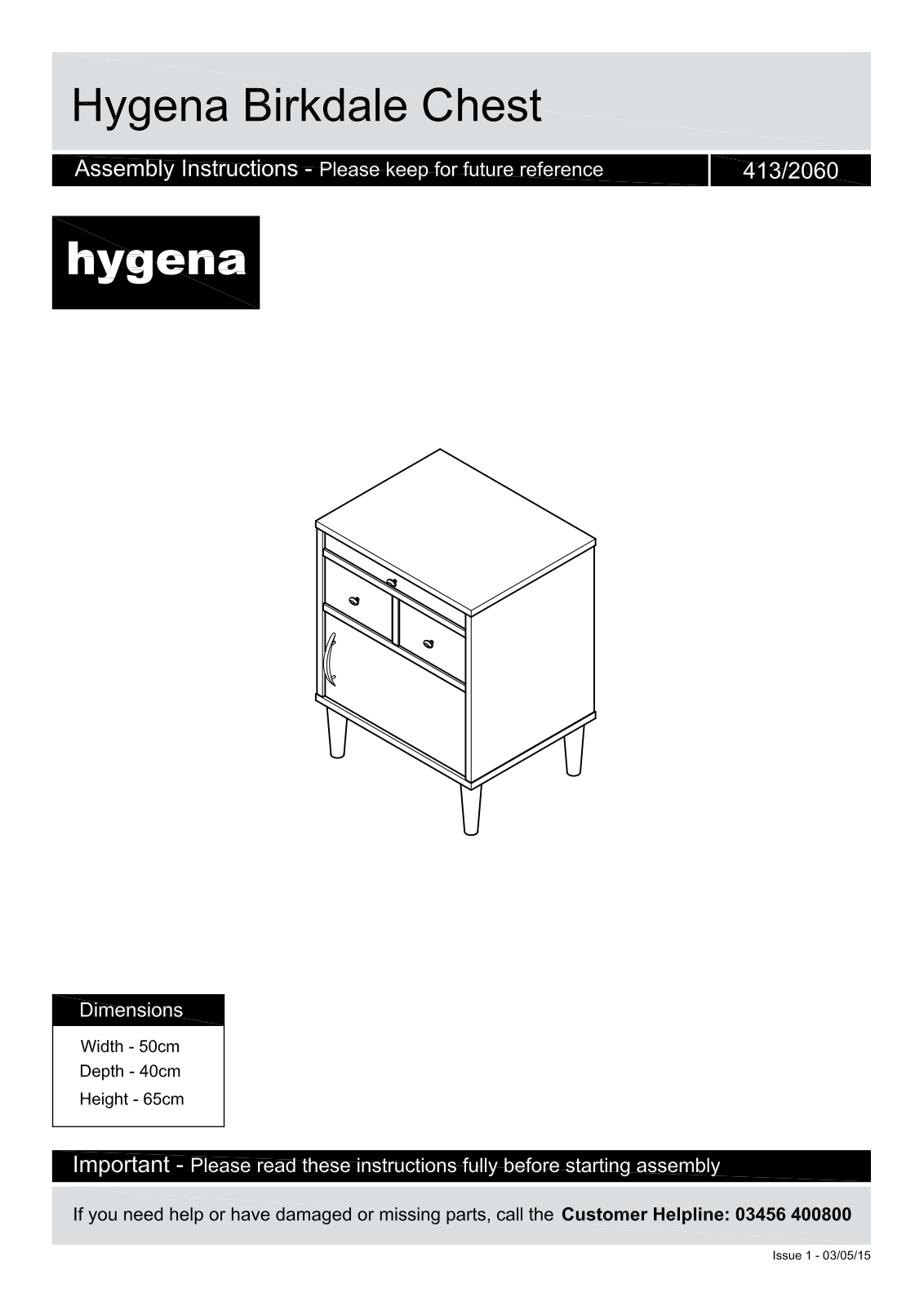 Hygena 413-2060 Instruction manual