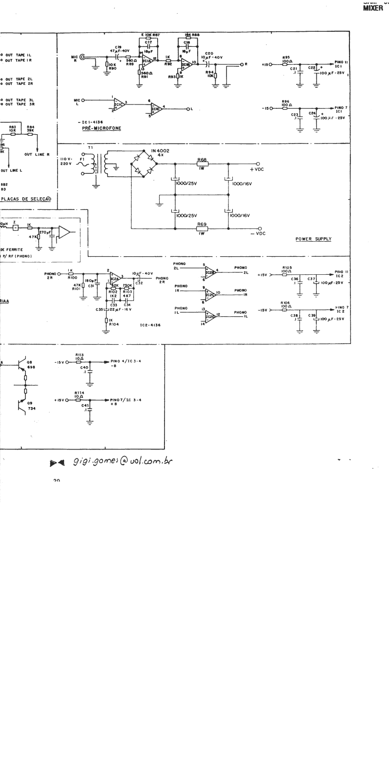 Cygnus SAM800 Schematic