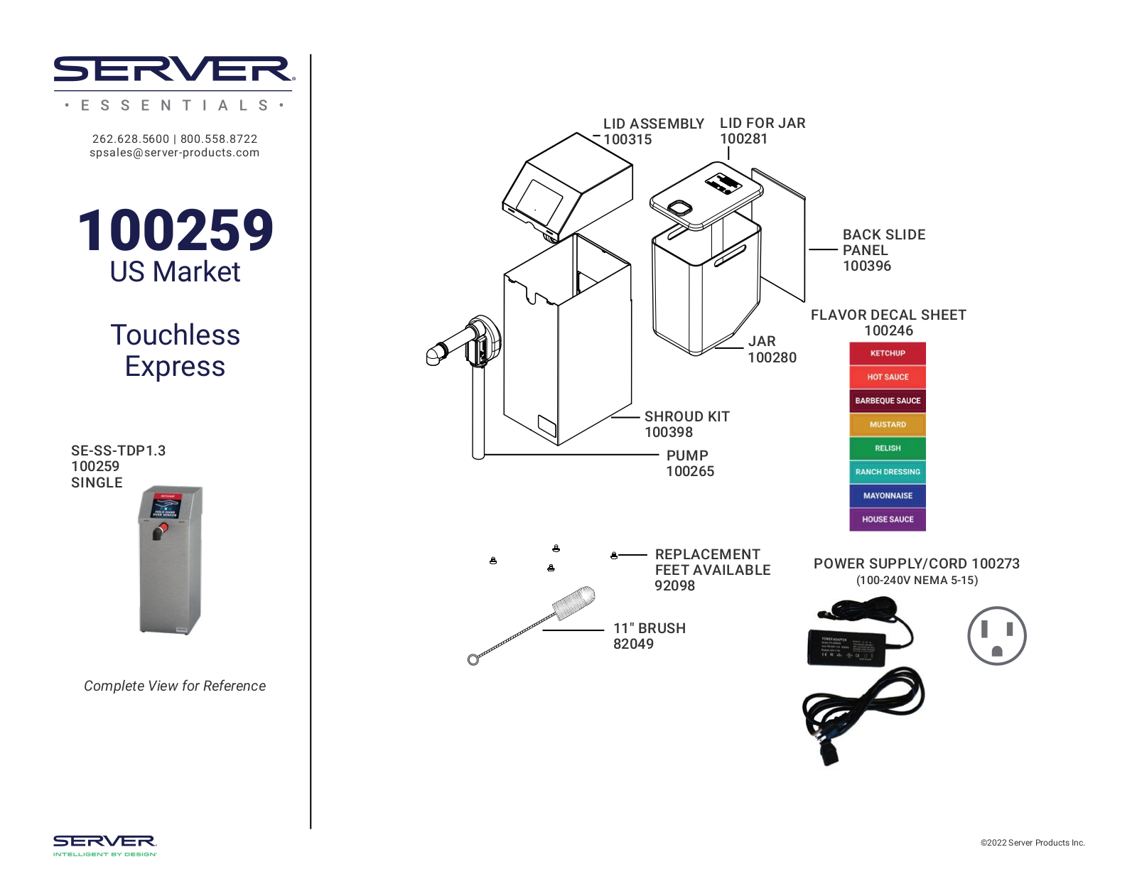 Server 100259, SE-SS-TDP1.3 Parts Manual - ManualMachine.com