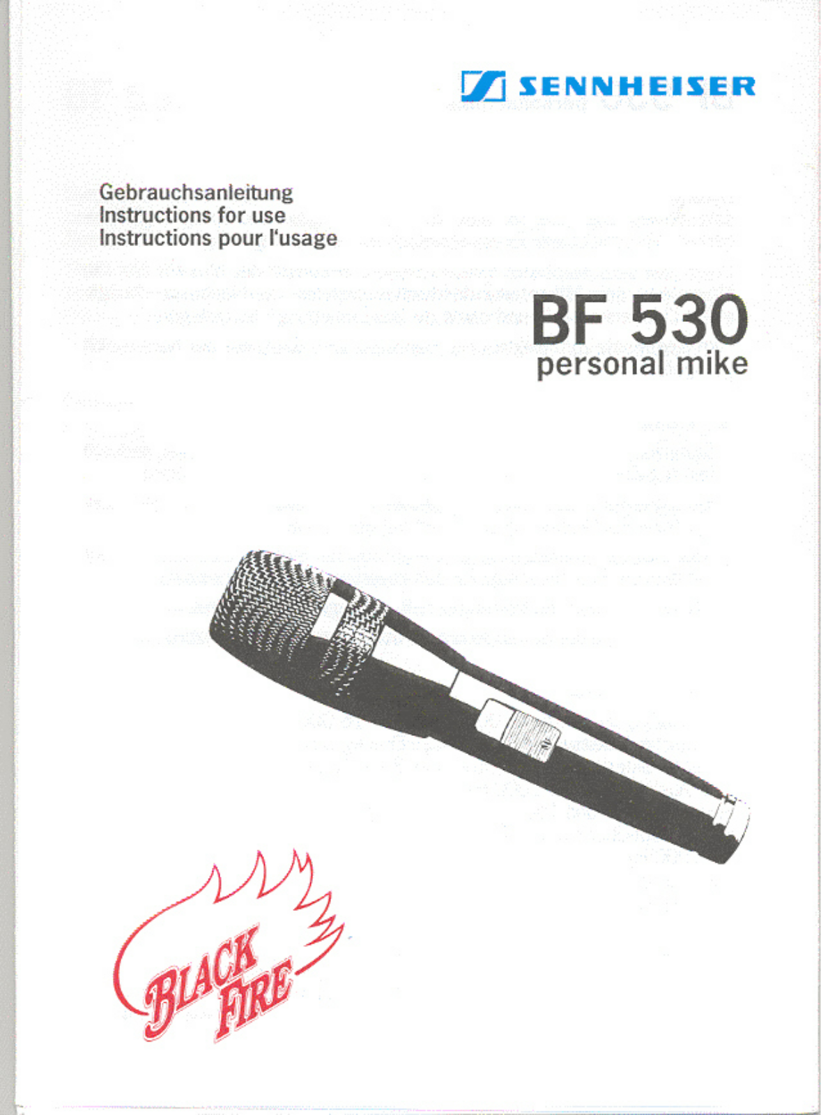 Sennheiser BF 530 User Manual