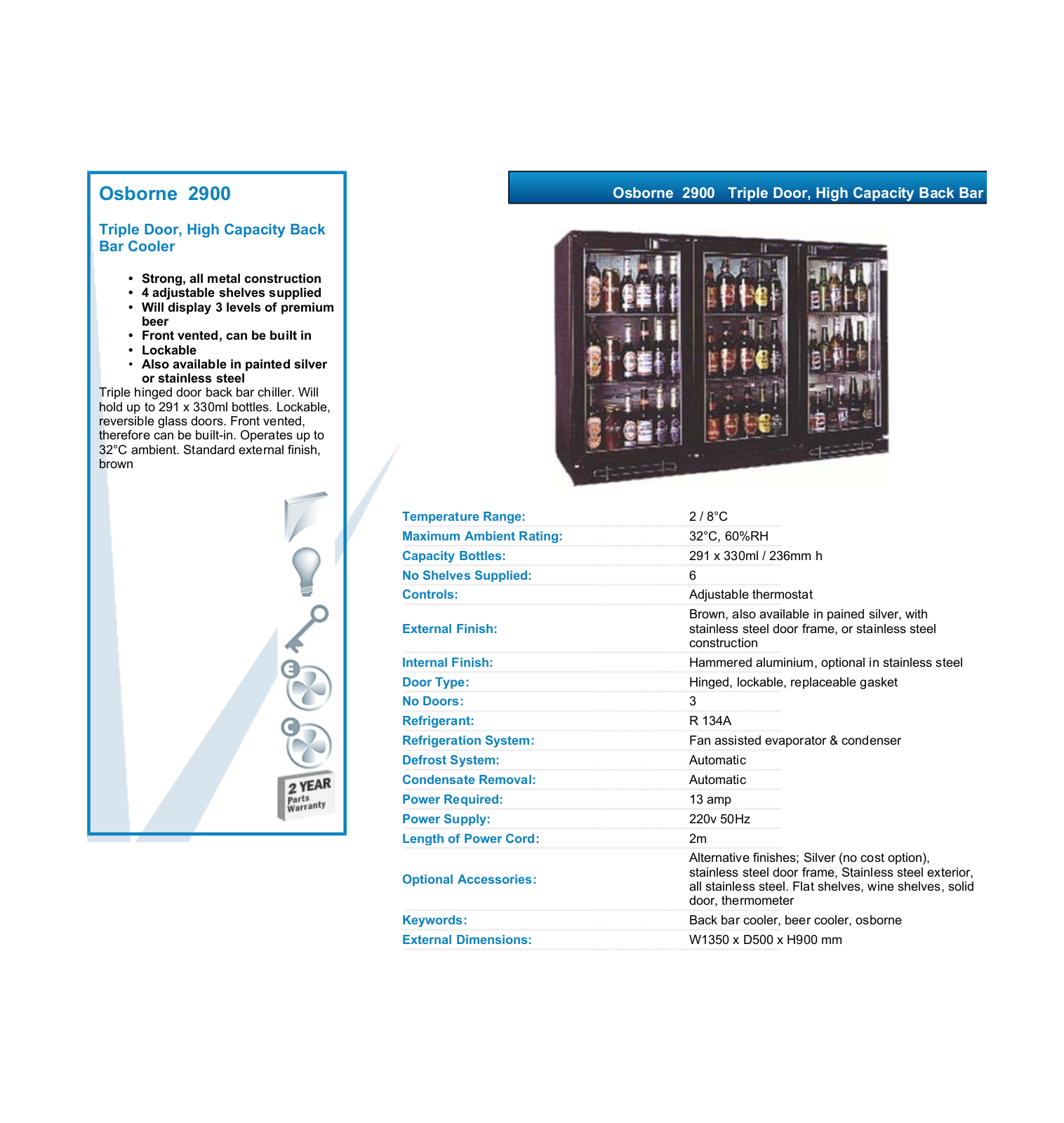 Valera OSBORNE 2900 DATASHEET