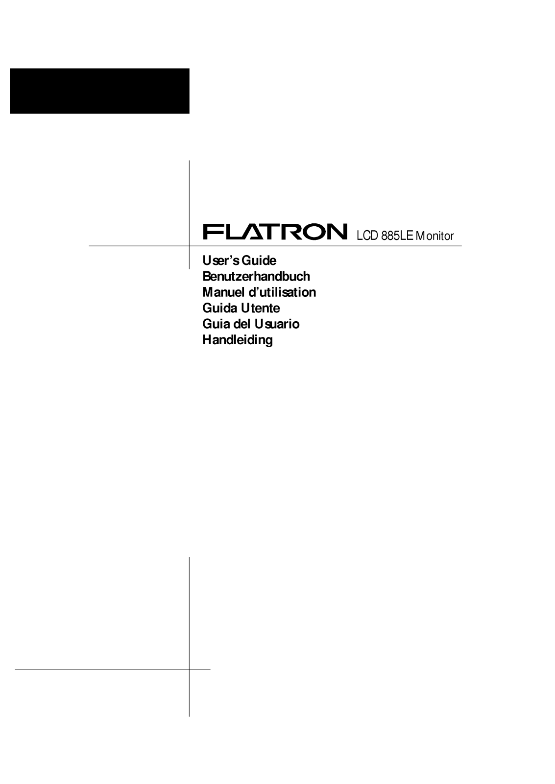 LG FLATRON LCD 885LE-LB885CU User Manual