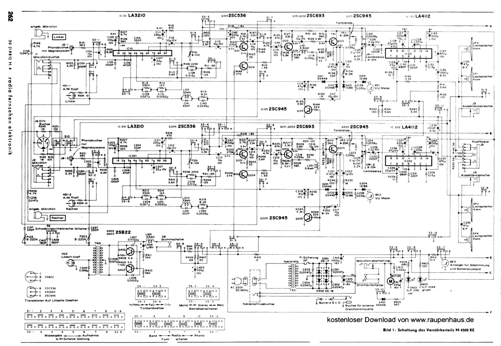 SANYO M4500KE Schematics