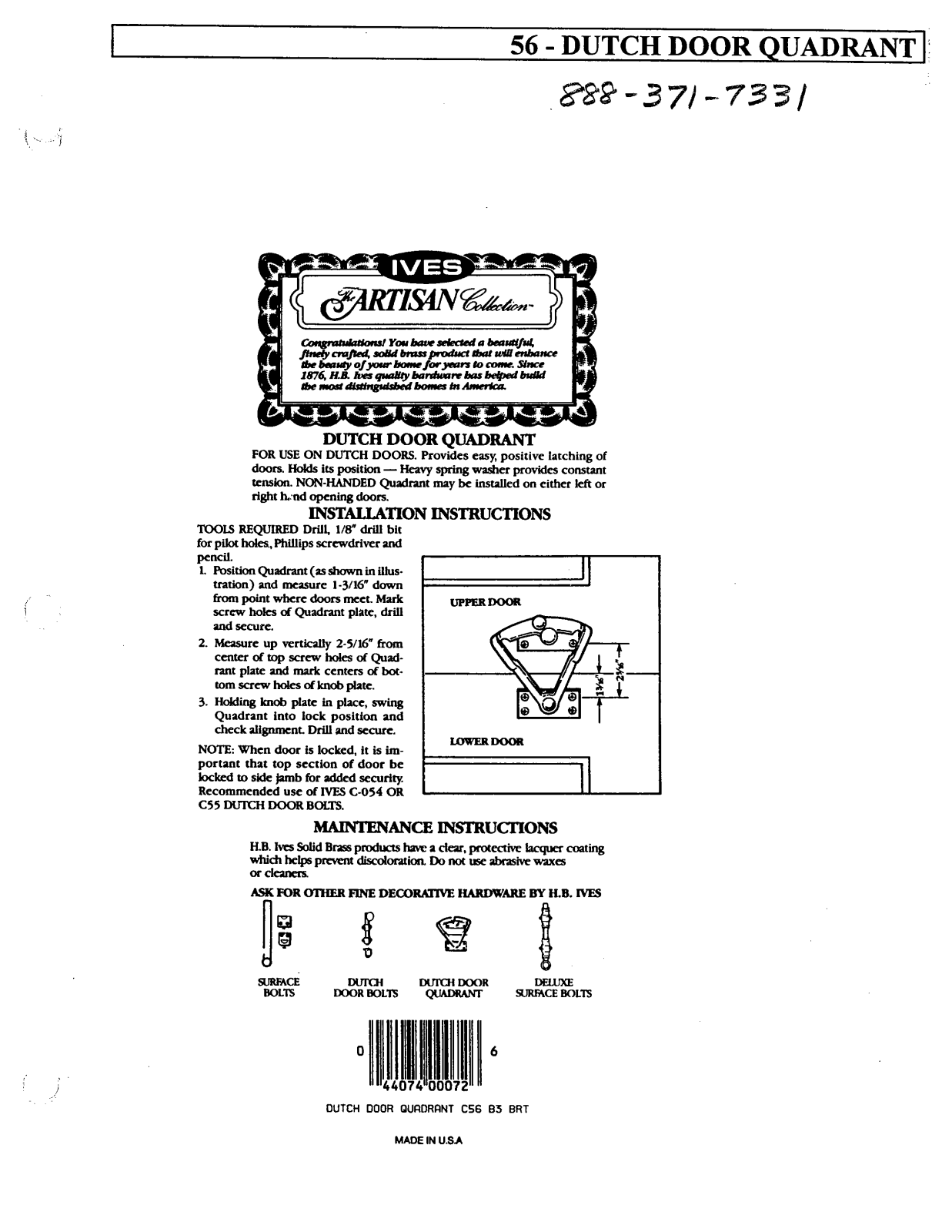 Ives 56 User Manual