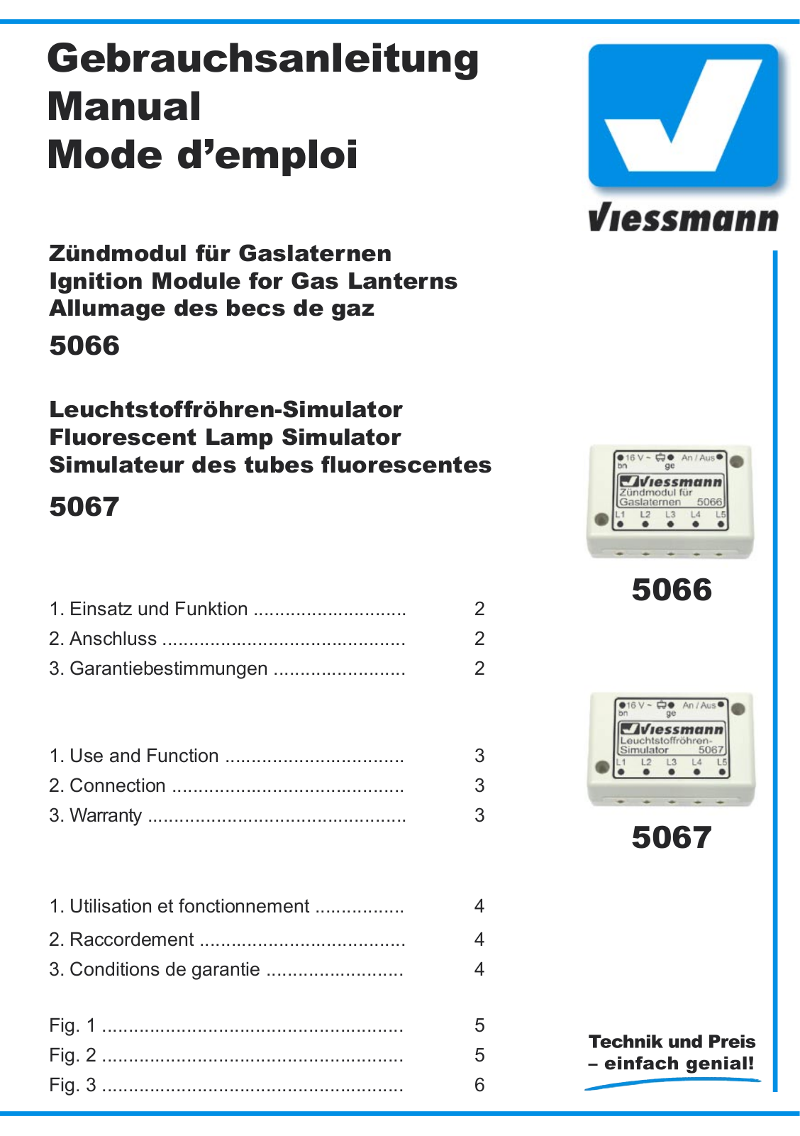 Viessmann 5066, 5067 User Manual