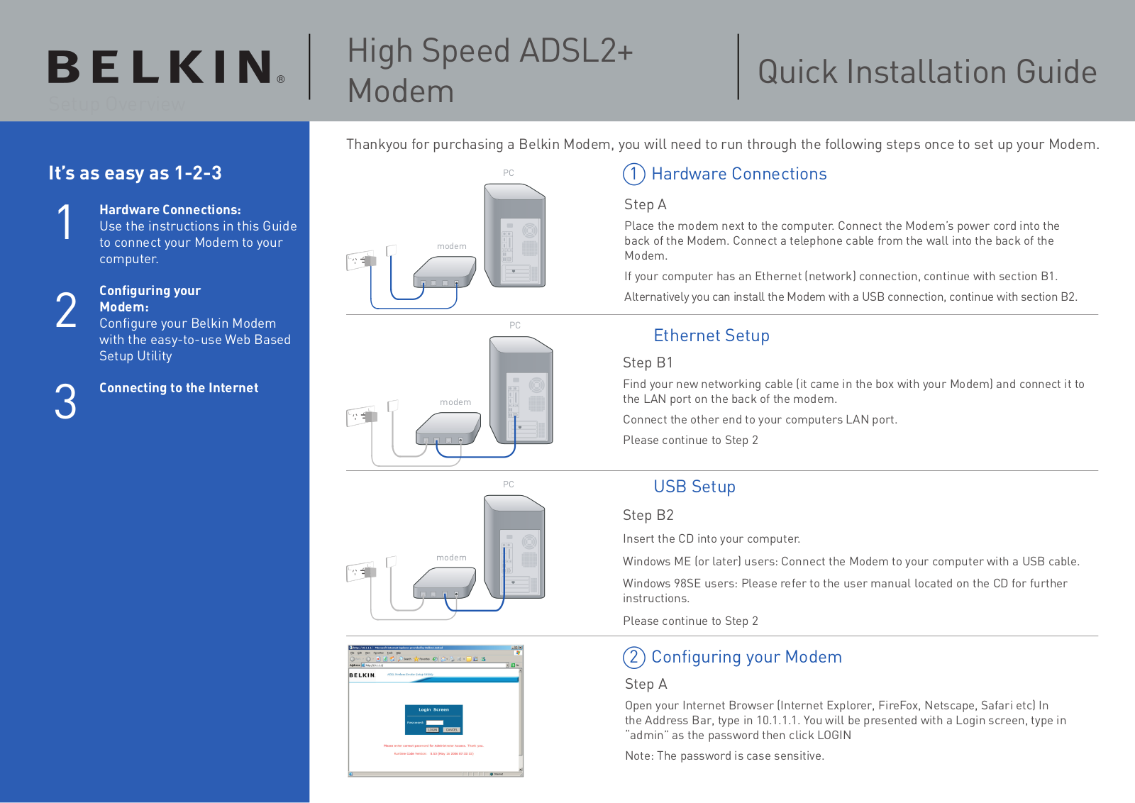 Belkin ADSL2+ User Manual