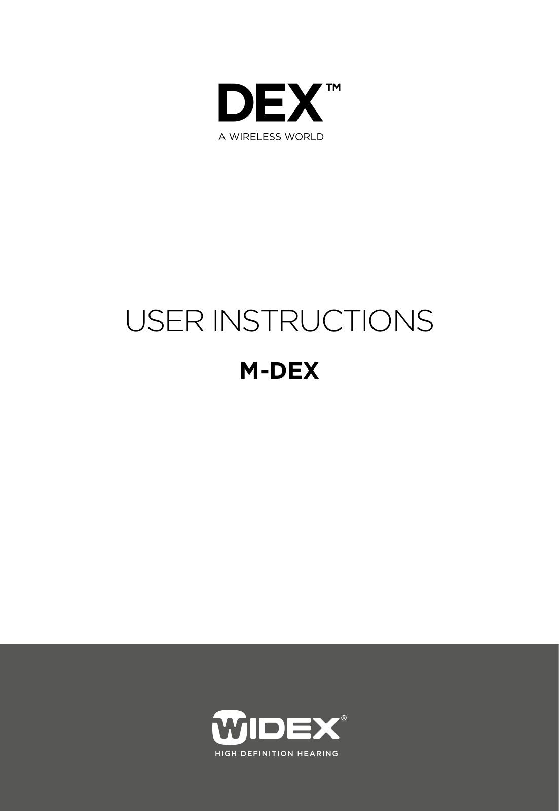 Widex M‑DEX User Manual