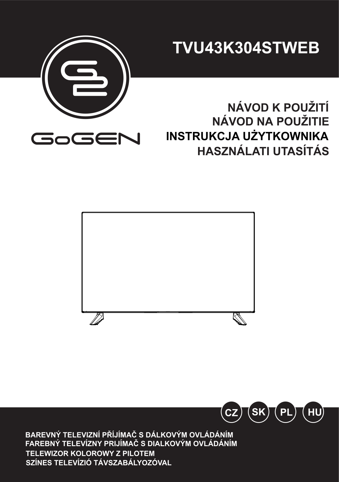 GoGEN TVU 43K304 STWEB User Manual