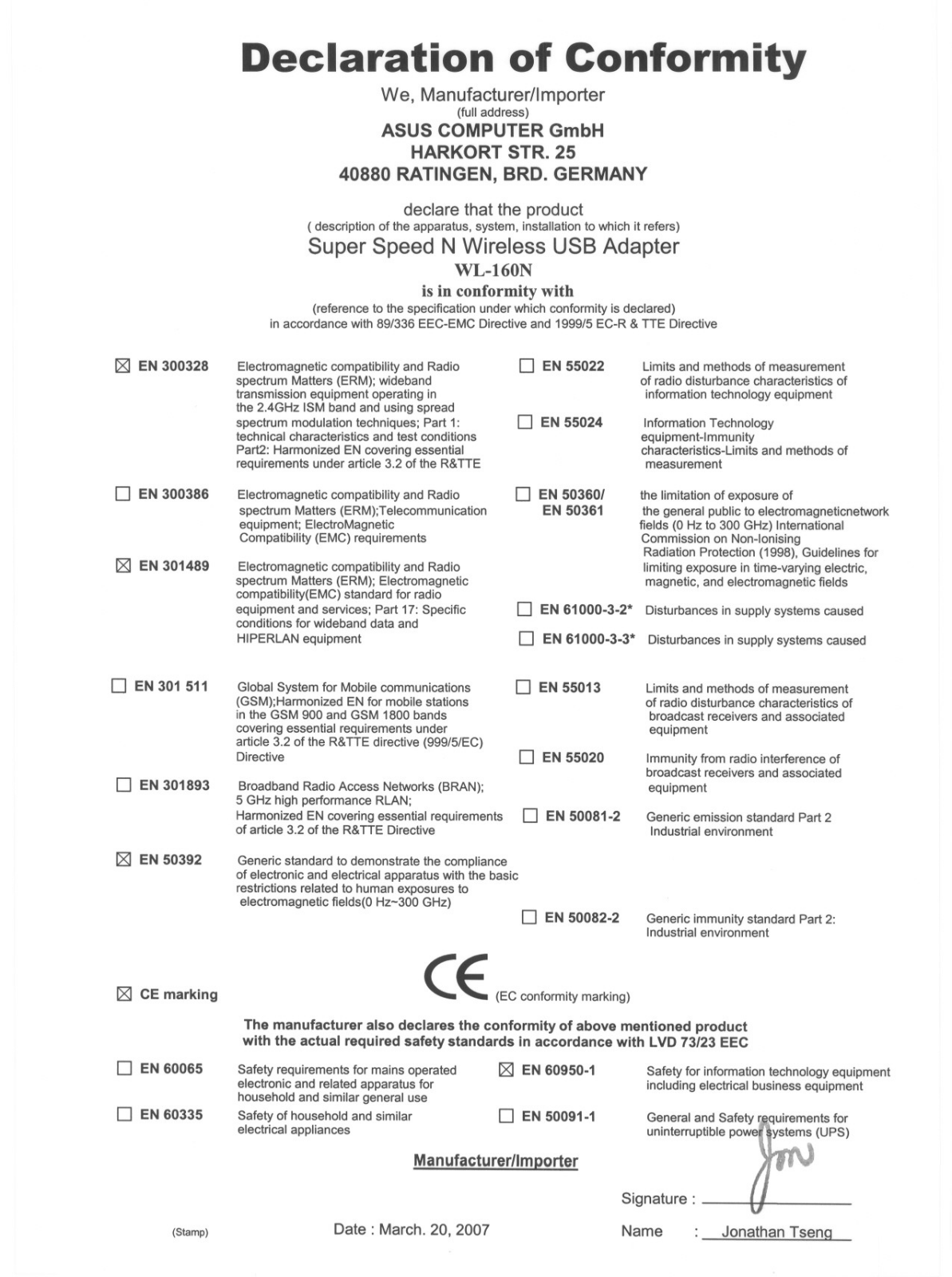 ASUS WL-160N User Manual