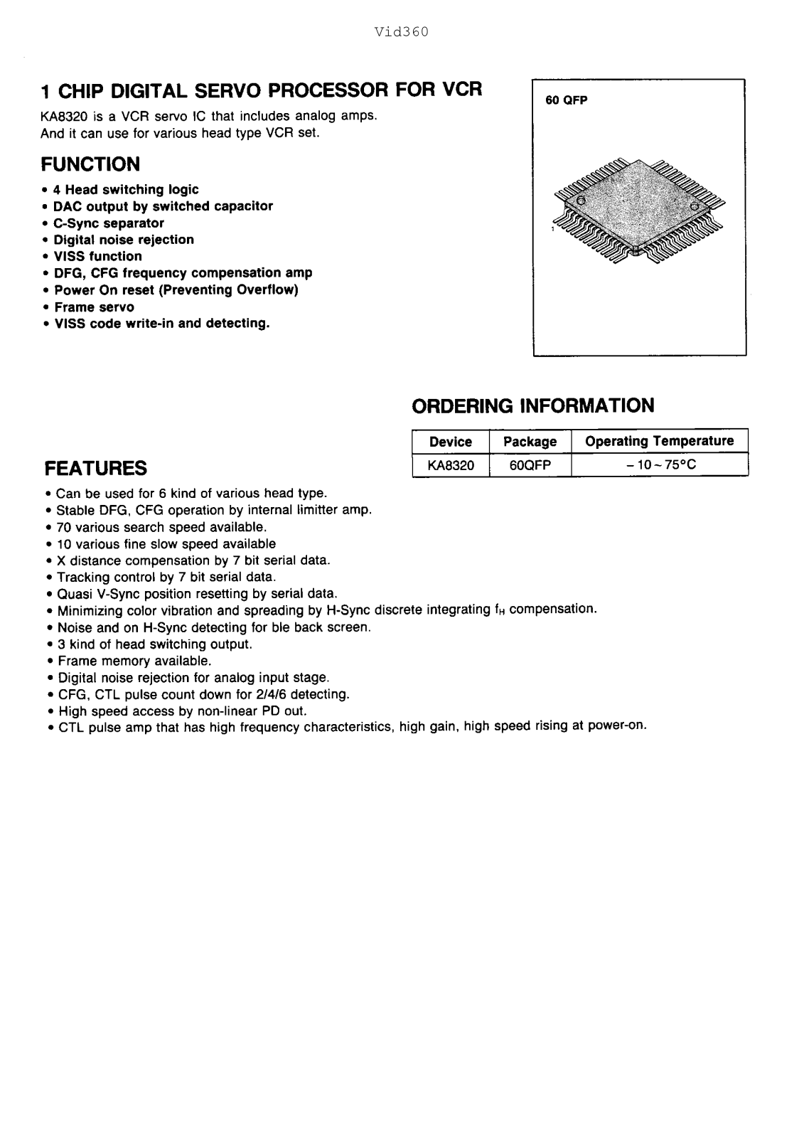 Samsung KA8320 Datasheet