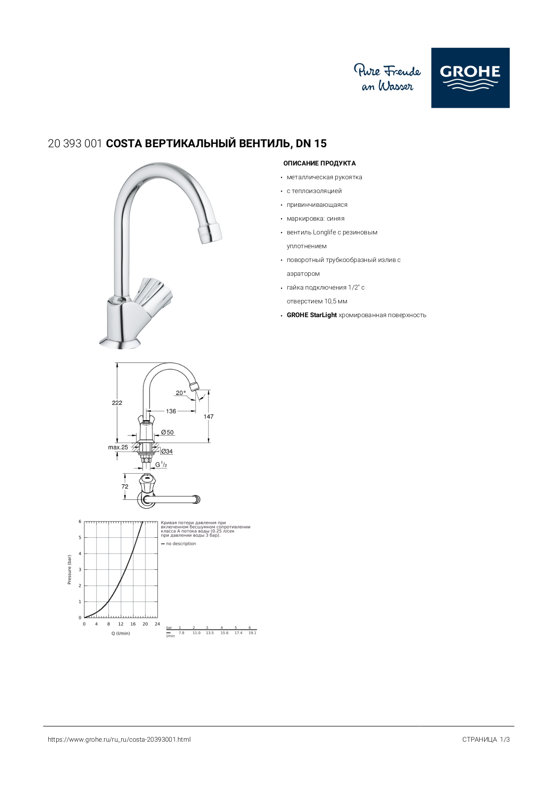 Grohe 20393001 User guide