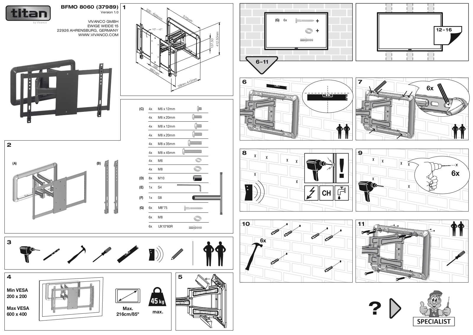 Vivanco Titan BFMO 8060 User Manual