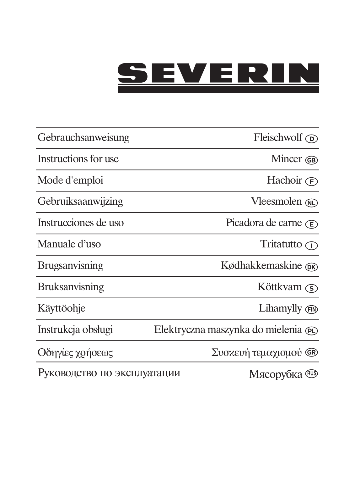 Severin FW 3782 User Manual