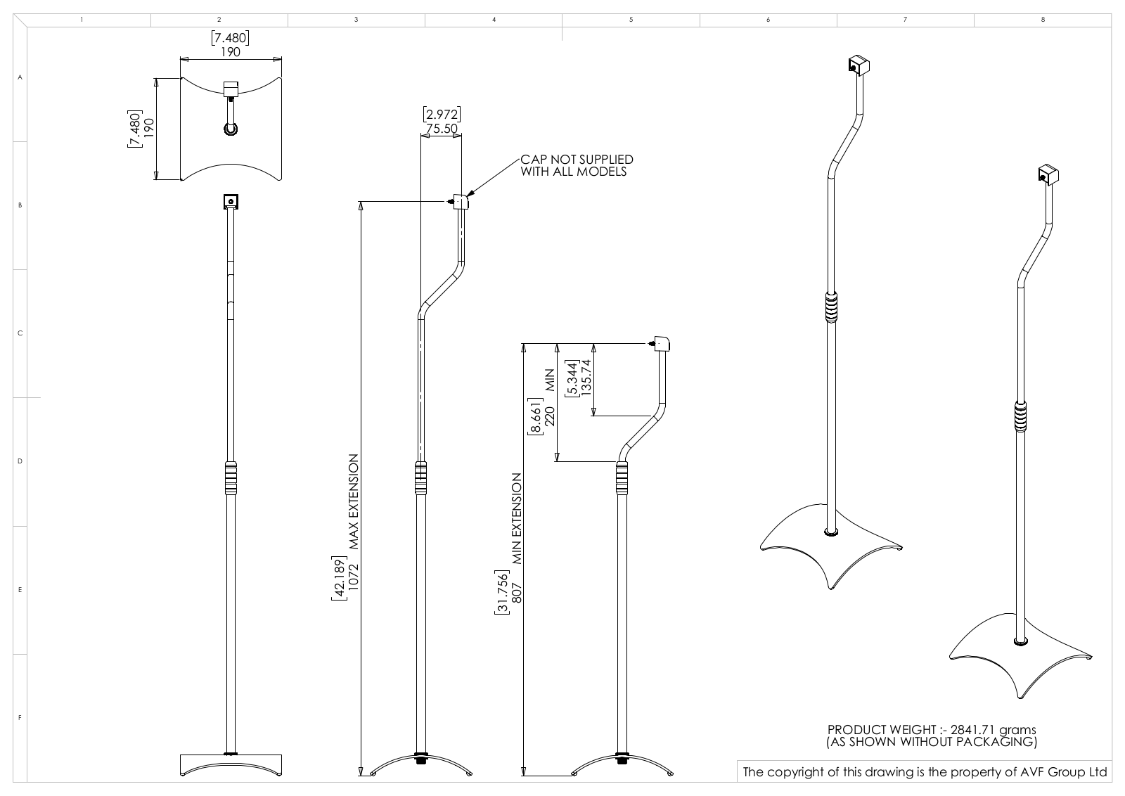 AVF NEX1203 Dimensions - ManualMachine.com