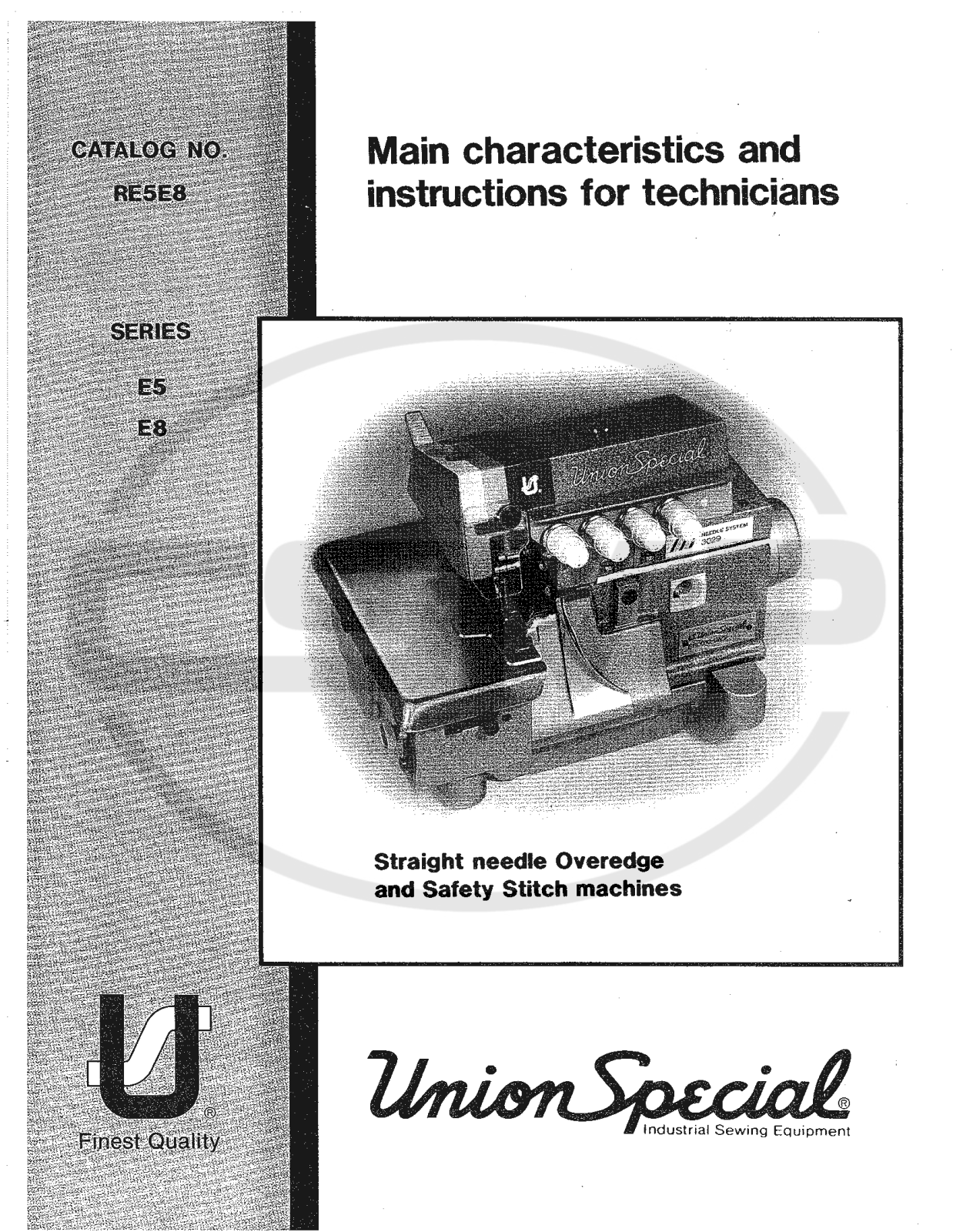 Union Special RE5E8 Parts Book